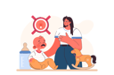 پیش‌نمایش فایل young-mother-stops-feeding-her-baby-with-breast-milk-11201124 از پک شیردهی
