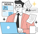 پیش‌نمایش فایل businessman-looks-for-newspaper-11200229 از پک متفرقه
