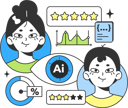 پیش‌نمایش فایل man-and-girl-giving-ai-review-11243105 از پک هوش مصنوعی