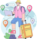 پیش‌نمایش فایل tourist-holding-laptop-while-finding-home-location-11242046 از پک فضا کولیوینگ