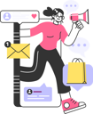 پیش‌نمایش فایل girl-doing-mobile-marketing-11242144 از پک متفرقه