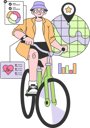 پیش‌نمایش فایل boy-analysis-heart-rate-on-fitness-band-while-cycling-11242388 از پک اپلیکیشن سلامت