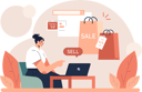 پیش‌نمایش فایل girl-doing-online-shopping-11242434 از پک خرید یمپولسیو