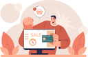 پیش‌نمایش فایل man-showing-online-shopping-sale-11242436 از پک خرید یمپولسیو