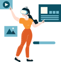 پیش‌نمایش فایل girl-doing-business-analysis-using-vr-glass-11254504 از پک افراد کسب و کار