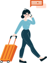 پیش‌نمایش فایل girl-talking-on-mobile-while-going-for-business-trip-11254492 از پک افراد کسب و کار