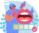 پیش‌نمایش فایل female-dentist-cleaning-teeth-11254417 از پک خدمات زیبایی