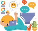 پیش‌نمایش فایل agent-sorts-clients-responses-11262691 از پک بازخورد مشتریان