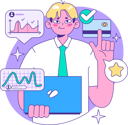 پیش‌نمایش فایل businessman-explains-business-analytics-11262675 از پک اعتبار