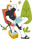 پیش‌نمایش فایل boy-is-relaxing-on-beach-chair-11261747 از پک سفر