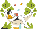 پیش‌نمایش فایل woman-is-reading-book-on-beach-swing-11261749 از پک سفر