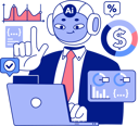 پیش‌نمایش فایل ai-businessman-robot-doing-analysis-11298141 از پک هوش مصنوعی