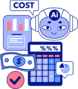 پیش‌نمایش فایل ai-robot-doing-cost-calculation-11298142 از پک هوش مصنوعی