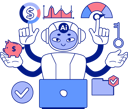 پیش‌نمایش فایل ai-robot-doing-financial-analysis-11298147 از پک هوش مصنوعی