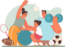 پیش‌نمایش فایل father-and-mother-doing-physical-activity-with-daughter-11356841 از پک فعالیت افراد