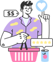 پیش‌نمایش فایل man-gives-feedback-to-shopping-site-11356509 از پک خرید