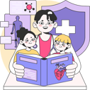پیش‌نمایش فایل doctor-giving-medical-education-to-children-11364933 از پک پزشکی