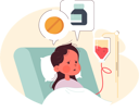 پیش‌نمایش فایل little-girl-lying-in-hospital-ward-bed-11382151 از پک فعالیت کودکان