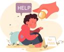پیش‌نمایش فایل poor-homeless-little-boy-asking-for-money-11382150 از پک فعالیت کودکان
