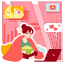 پیش‌نمایش فایل asian-girl-watching-anime-11381926 از پک فعالیت افراد