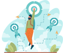 پیش‌نمایش فایل businessman-aims-for-higher-goals-11406580 از پک هدف کسب‌وکار