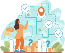 پیش‌نمایش فایل businesswoman-finds-location-11406561 از پک هدف کسب‌وکار
