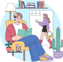 پیش‌نمایش فایل businessman-is-reading-book-11410431 از پک کار از راه دور