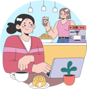 پیش‌نمایش فایل employee-is-attending-meeting-from-cafe-11410434 از پک کار از راه دور