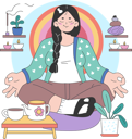 پیش‌نمایش فایل employee-is-meditating-for-good-health-11410427 از پک کار از راه دور