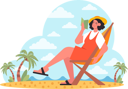 پیش‌نمایش فایل girl-is-reading-book-on-vacation-11408599 از پک تعطیلات