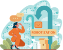 پیش‌نمایش فایل businesswoman-doing-robotization-11433567 از پک تچنولوگیس