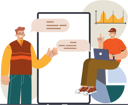 پیش‌نمایش فایل guys-talking-about-business-analysis-11411040 از پک نِگوتیاشن