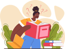 پیش‌نمایش فایل black-girl-curiously-reading-book-11433181 از پک کوریوسیتی