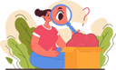 پیش‌نمایش فایل girl-thinking-outside-box-11433180 از پک کوریوسیتی