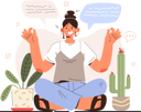 پیش‌نمایش فایل girl-clam-while-doing-good-communication-11521479 از پک مهارت‌های ارتباطی