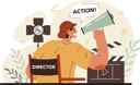 پیش‌نمایش فایل director-announcing-action-using-megaphone-11521059 از پک فیلم‌سازی