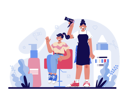 پیش‌نمایش فایل hairdresser-making-hairstyle-of-little-girl-11521154 از پک فعالیت افراد
