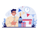 پیش‌نمایش فایل man-enjoying-corporate-party-11521162 از پک فعالیت افراد