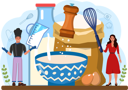 پیش‌نمایش فایل baker-preparing-pancake-batter-11664211 از پک غذا خوشمزه