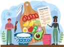 پیش‌نمایش فایل chef-prepare-according-to-recipe-instructions-11664220 از پک غذا خوشمزه