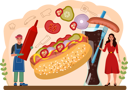 پیش‌نمایش فایل chef-preparing-hamburger-11664226 از پک غذا خوشمزه