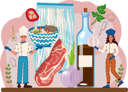 پیش‌نمایش فایل chef-preparing-non-veg-dish-11664213 از پک غذا خوشمزه