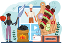 پیش‌نمایش فایل chef-prepares-meal-through-online-recipe-11664311 از پک آشپزی آنلاین