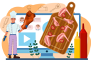 پیش‌نمایش فایل chef-preparing-chicken-wings-11664295 از پک آشپزی آنلاین