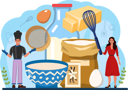 پیش‌نمایش فایل chef-prepares-waffle-batter-11664285 از پک ساخت غذا