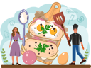 پیش‌نمایش فایل chef-preparing-egg-omelet-11664291 از پک ساخت غذا
