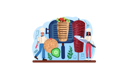 پیش‌نمایش فایل chef-preparing-shawarma-roll-11664270 از پک ساخت غذا