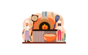 پیش‌نمایش فایل bakers-making-oven-pizza-11664241 از پک غذا آشپزی