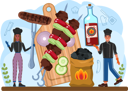 پیش‌نمایش فایل grilling-vegetables-in-party-11664244 از پک غذا آشپزی