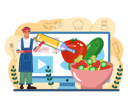 پیش‌نمایش فایل chef-prepares-fresh-salad-in-a-bowl-11664194 از پک آشپزی آنلاین